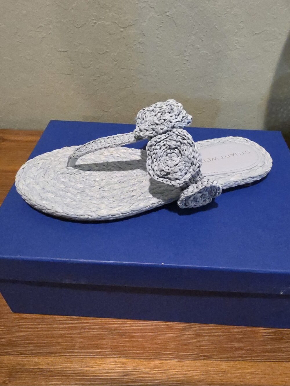 New Stuart Weitzman T-Strap Slide Sandal